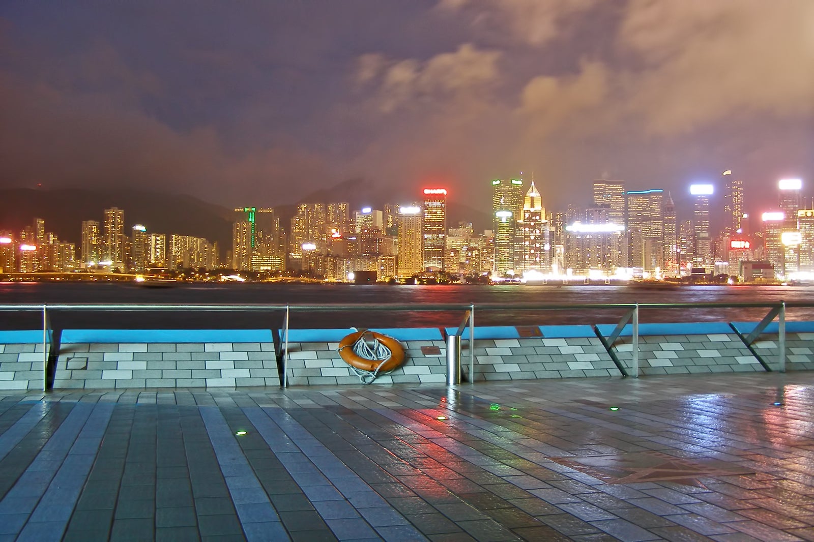 View Of Canton Road And Modern Skyscrapers At Tsim Sha Tsui, In