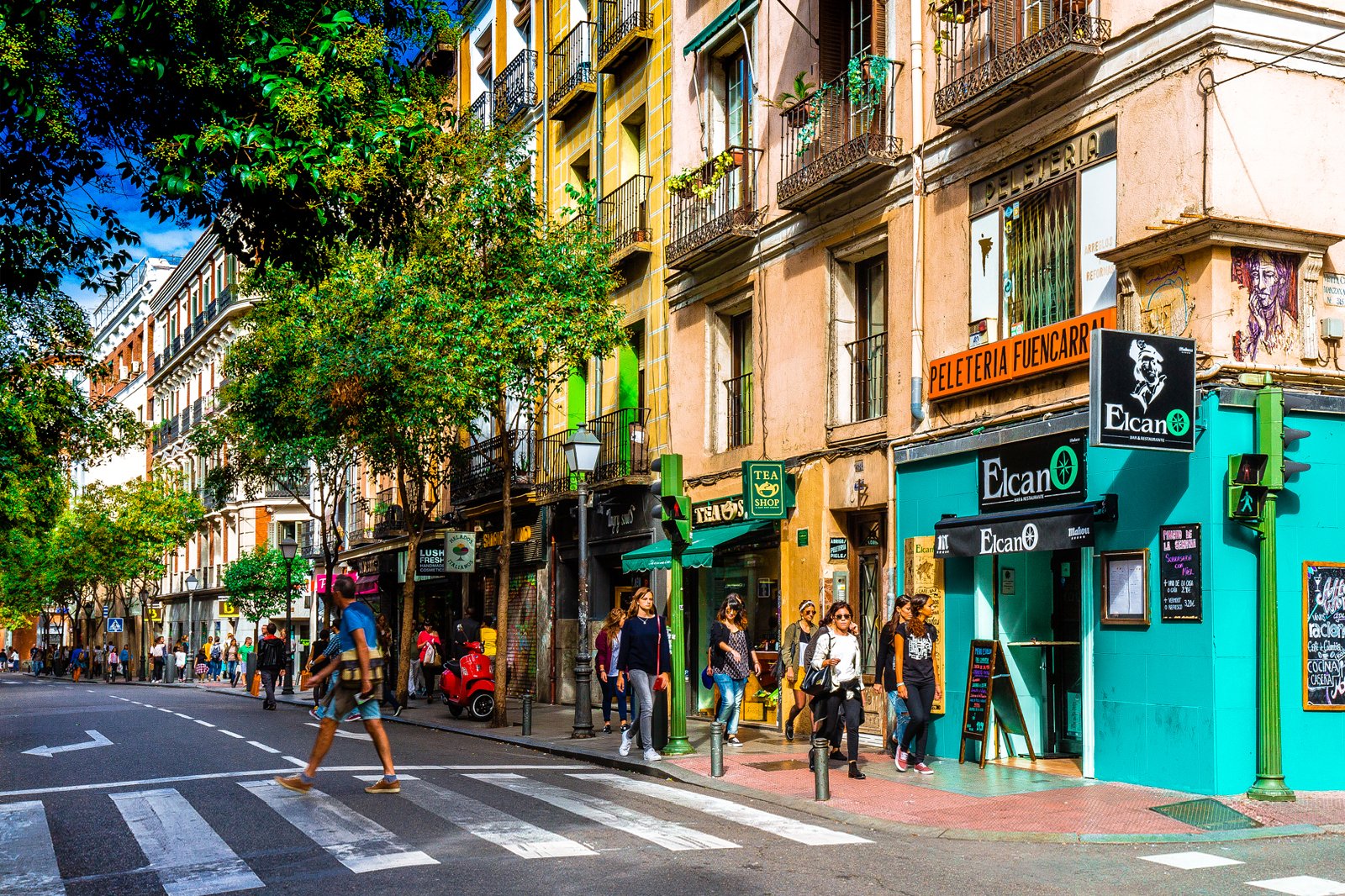 Madrid, Spain. 16th Mar, 2022. Pedestrians walk past the French