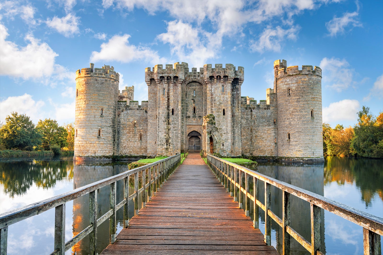 Enchanted landscape with paper castle