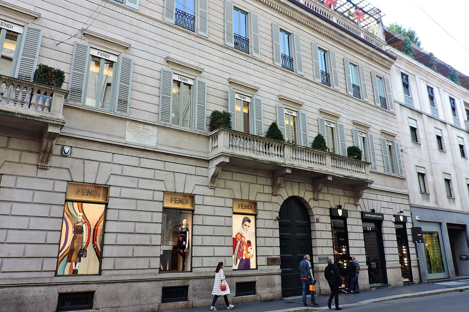 3 Louis Vuitton store in Montenapoleone Street, Milan, the best-known