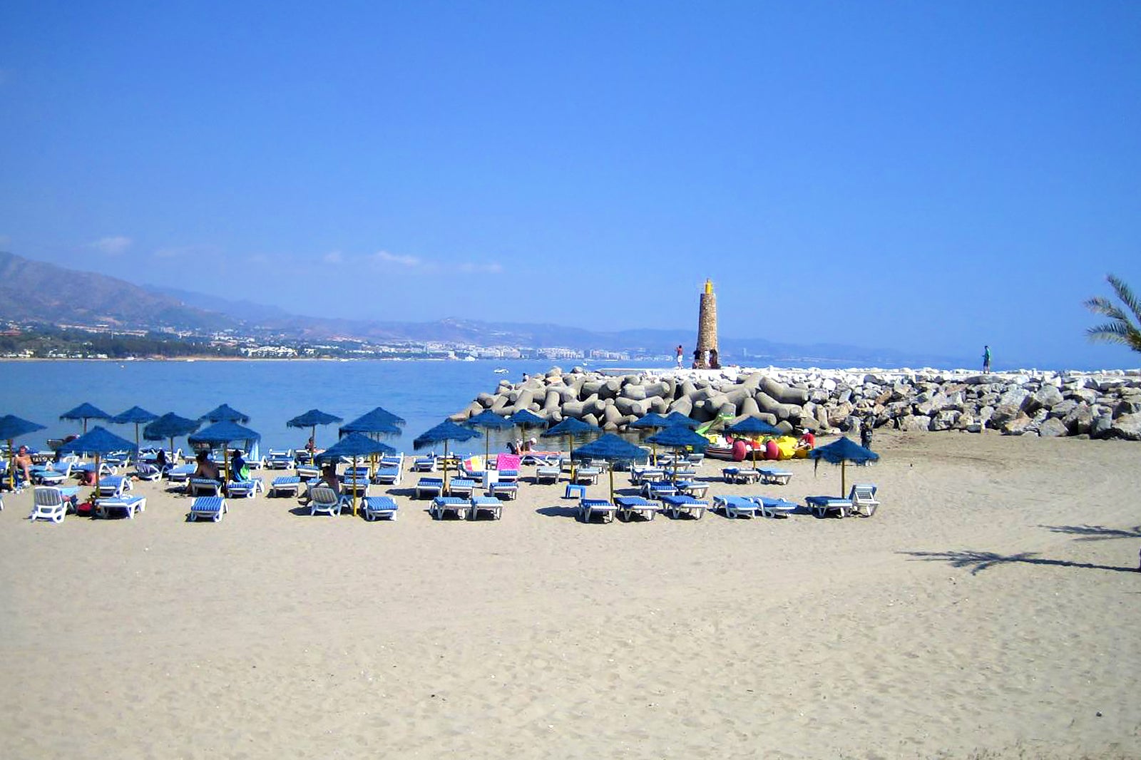 Puerto Banus beach near Marbella, Malaga, Andalucia, Spain