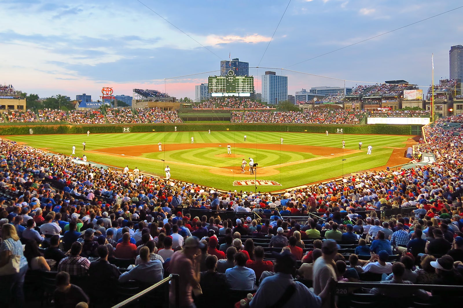 Wrigley Field's historic scoreboard has seen it all