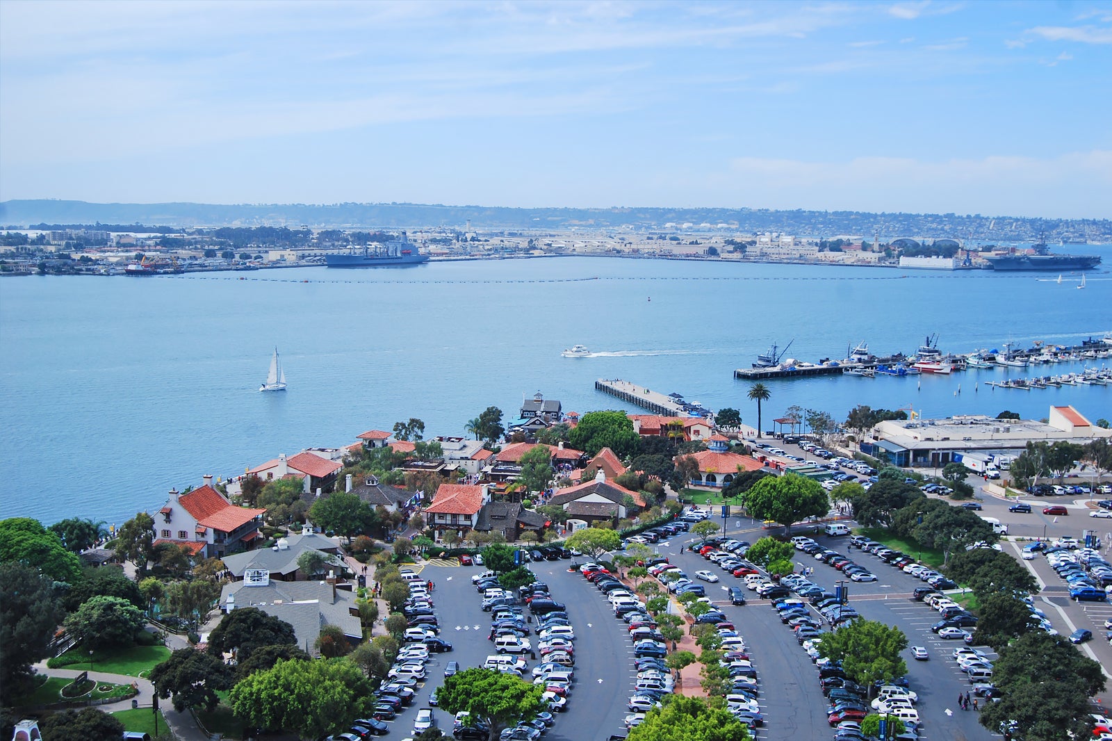 Seaport Village in San Diego Waterfront Complex with Great