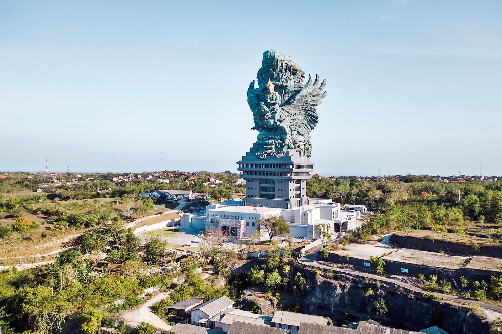 A Statue Of Vishnu Wisnu At The Garuda Wisnu Kencana