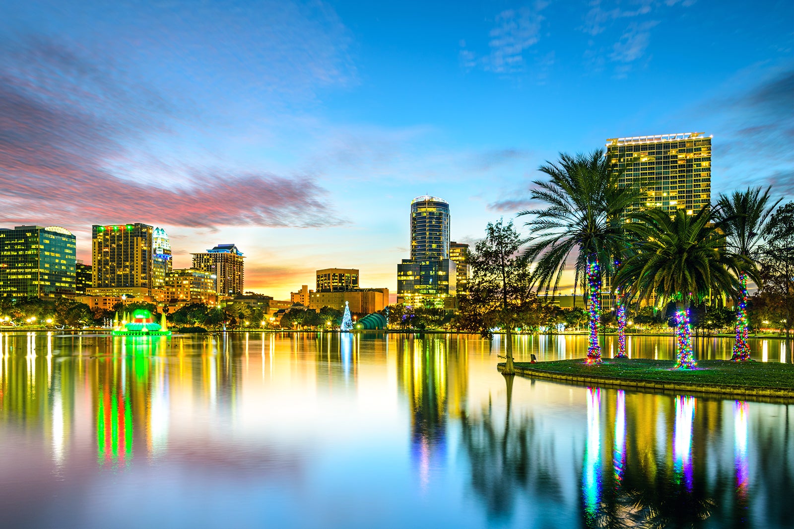 Orlando,FL Florida, SCENE on Lake Eola, The City Beautiful