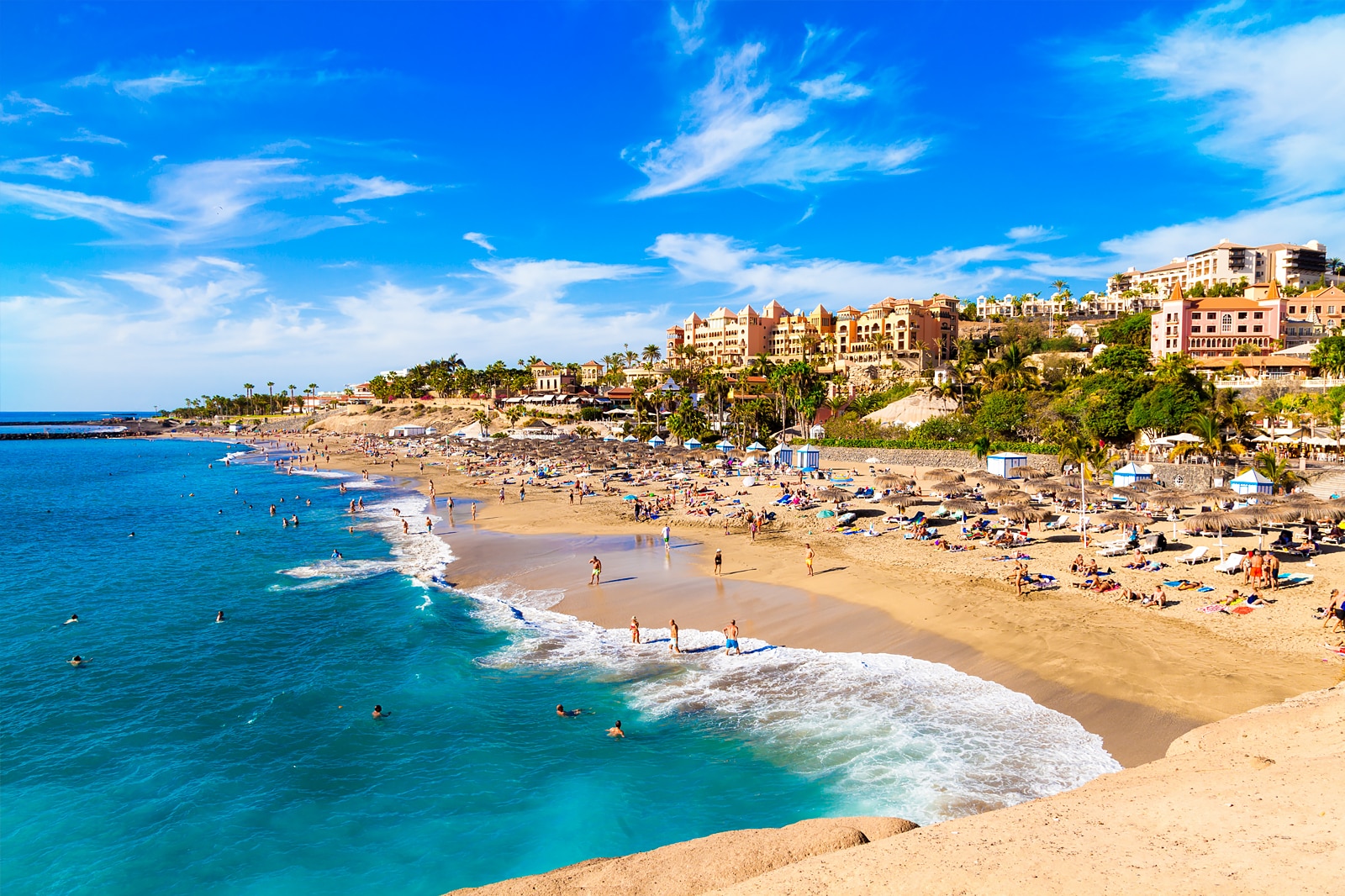 El Duque beach at Costa Adeje. Tenerife, Canary Islands, Spain