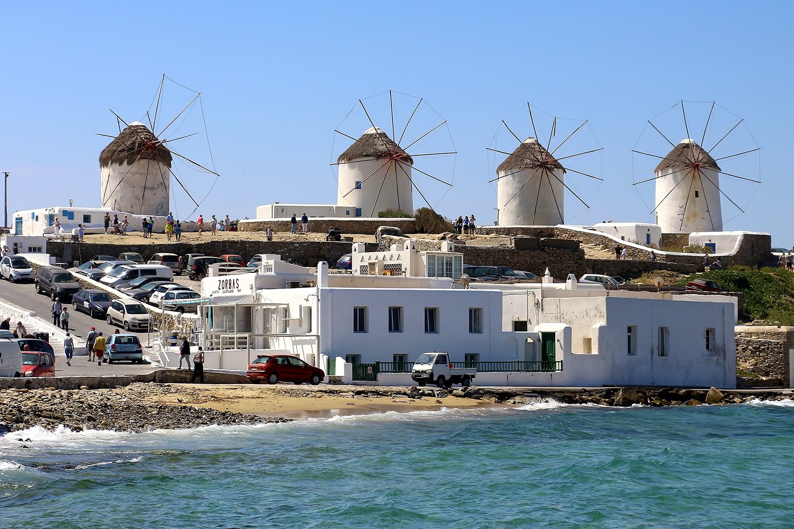 Mykonos, mikonos Greek island, part of the Cyclades, Greece. souk