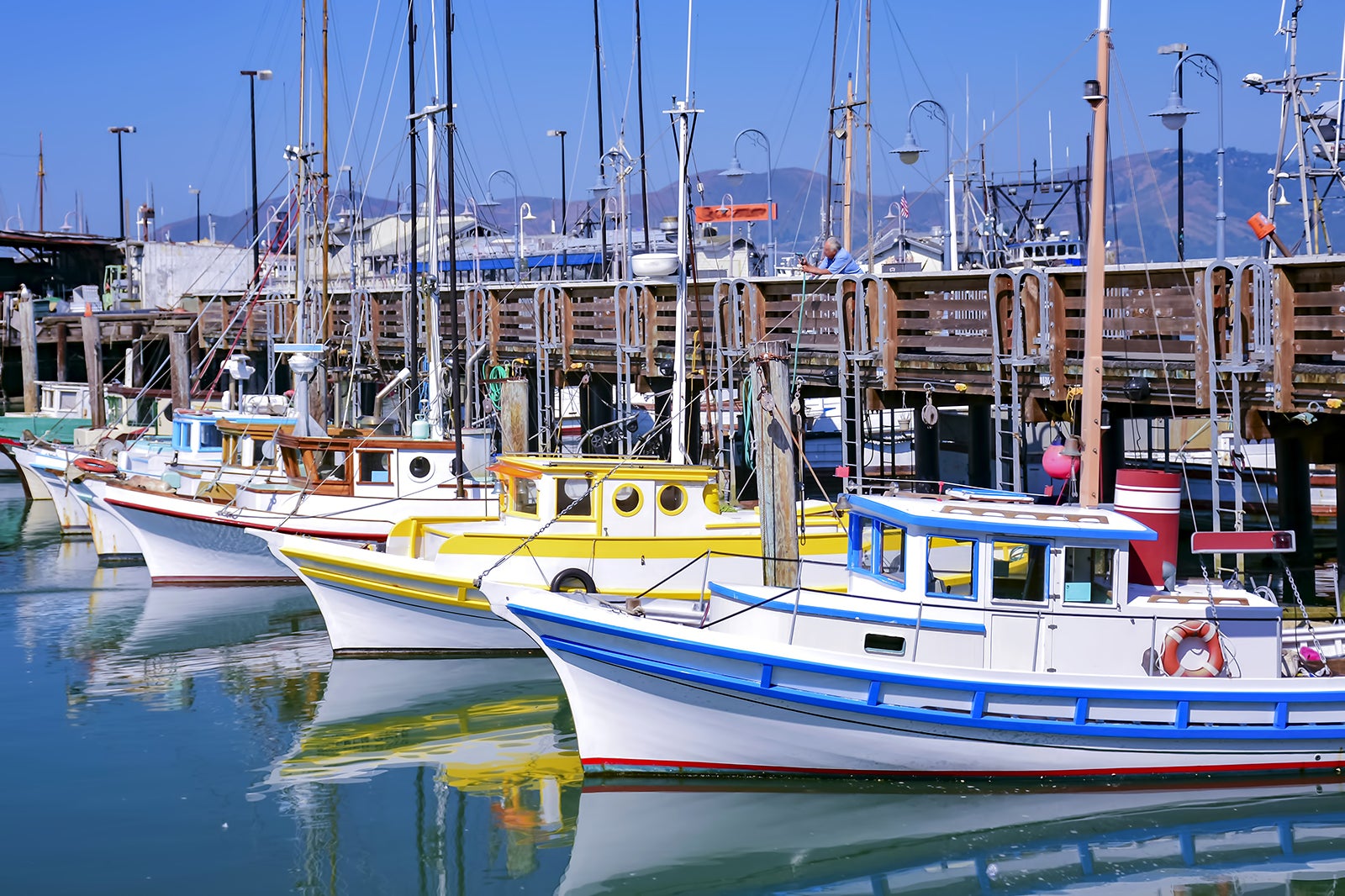 Fleet of Small Fishing Boats Around Pier 39, Fisherman's Wharf