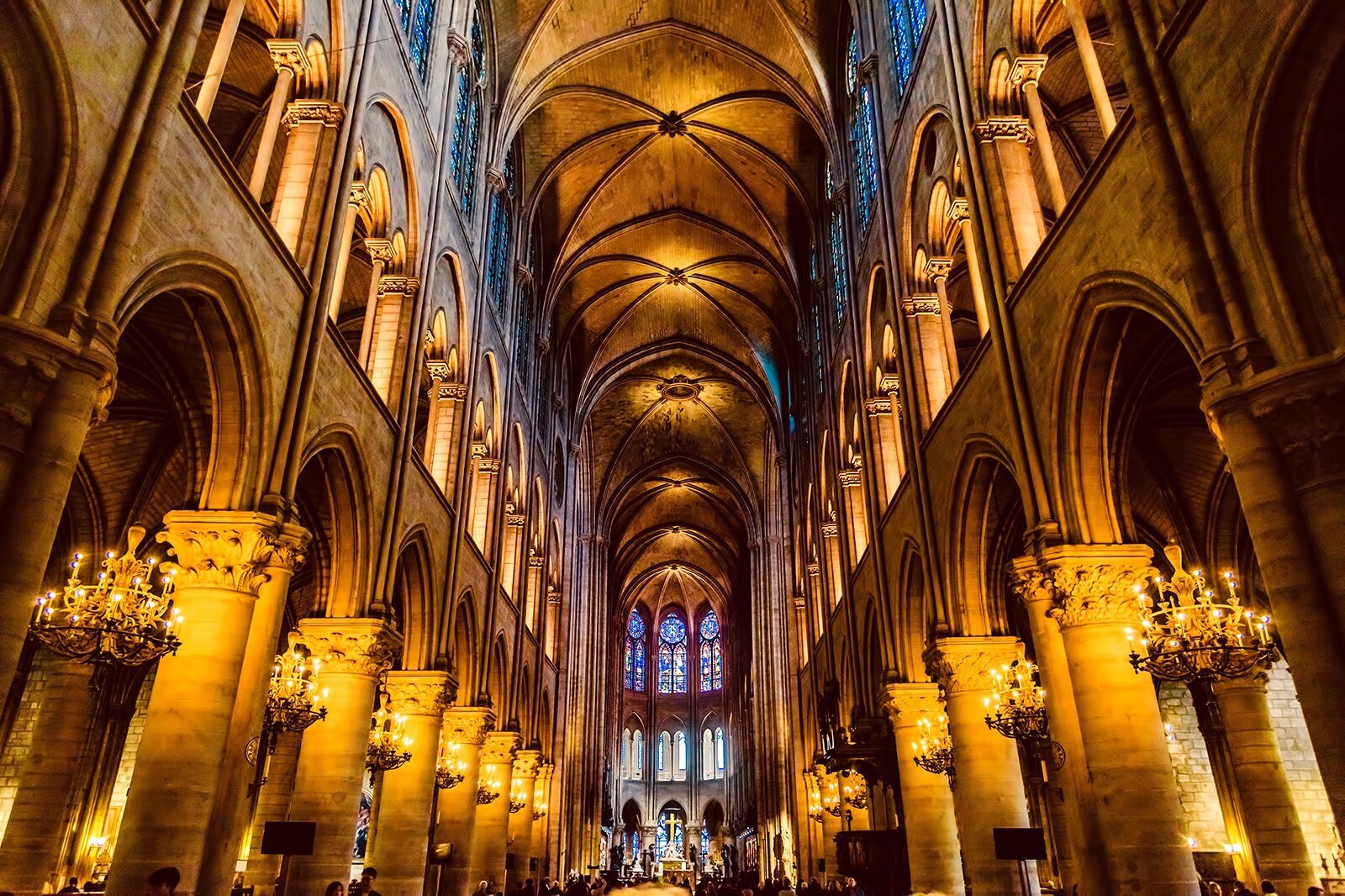 Notre Dame Cathedral In Paris Picturesque Landmark On The le De La 