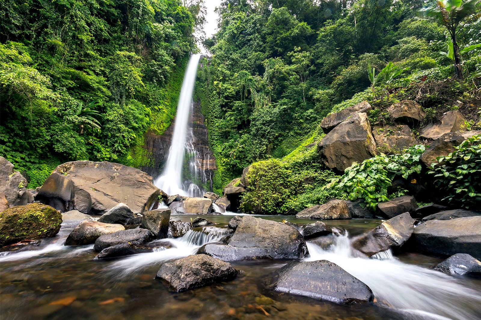 Gitgit Waterfall In North Bali Popular Waterfall In Balis Central 5495