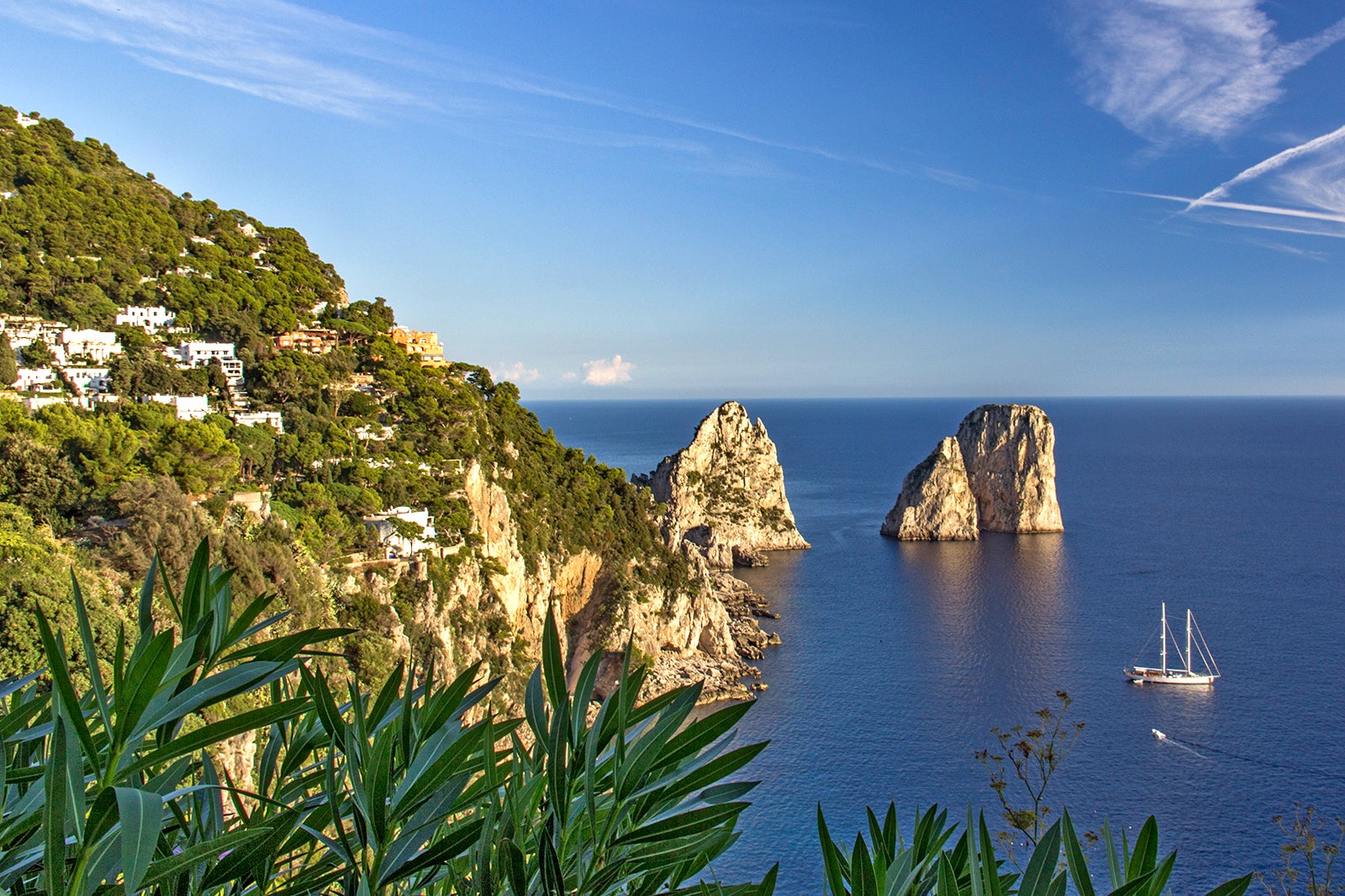 Cruising the waters off Capri, Bay of Naples, Italy