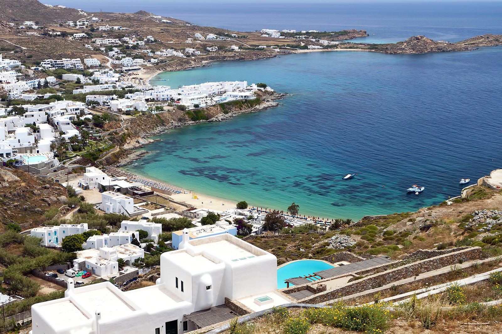 Mykonos, mikonos Greek island, part of the Cyclades, Greece. souk