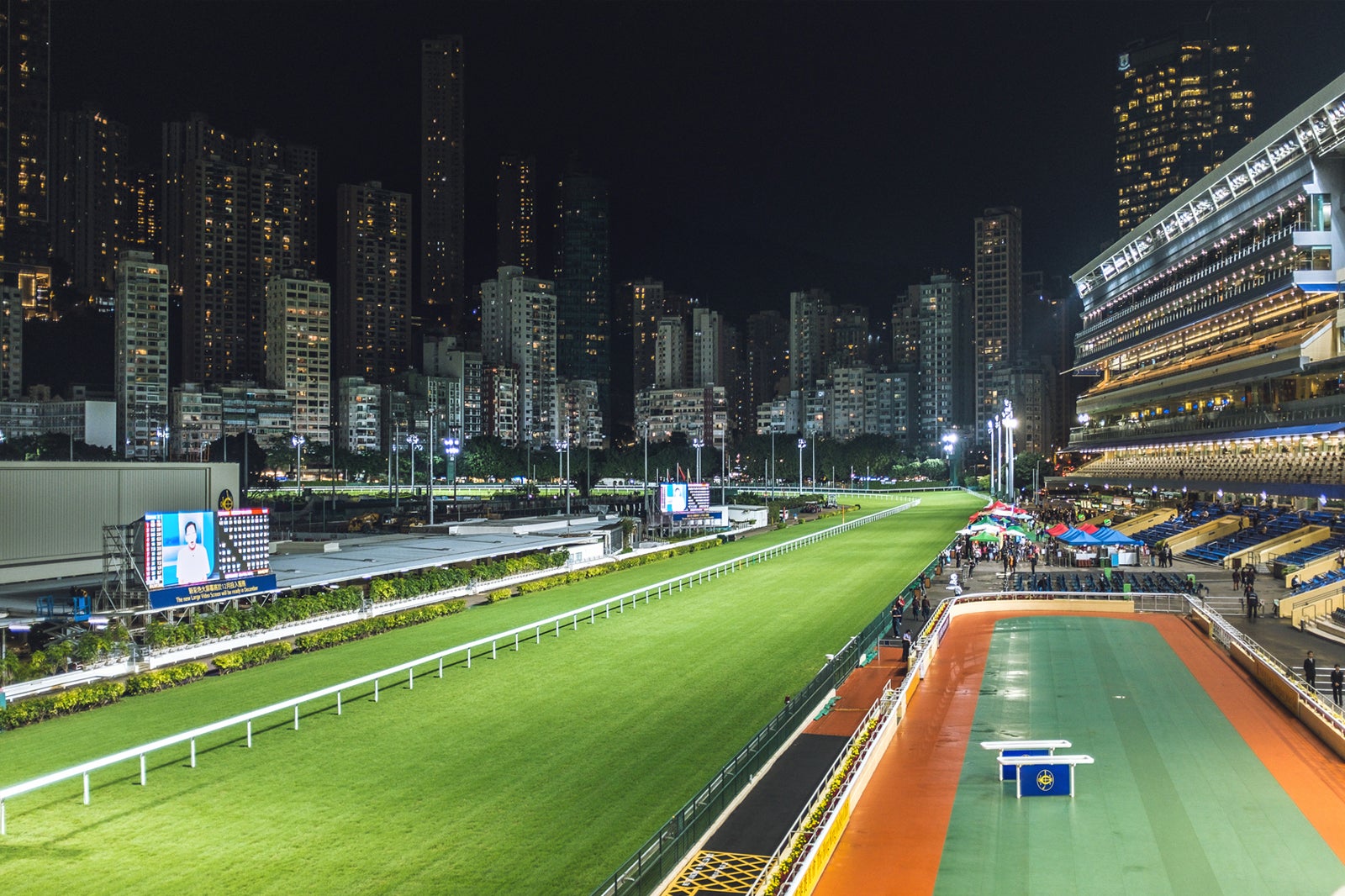 Happy Valley Racecourse Hong Kong Horseracing Track on Hong Kong