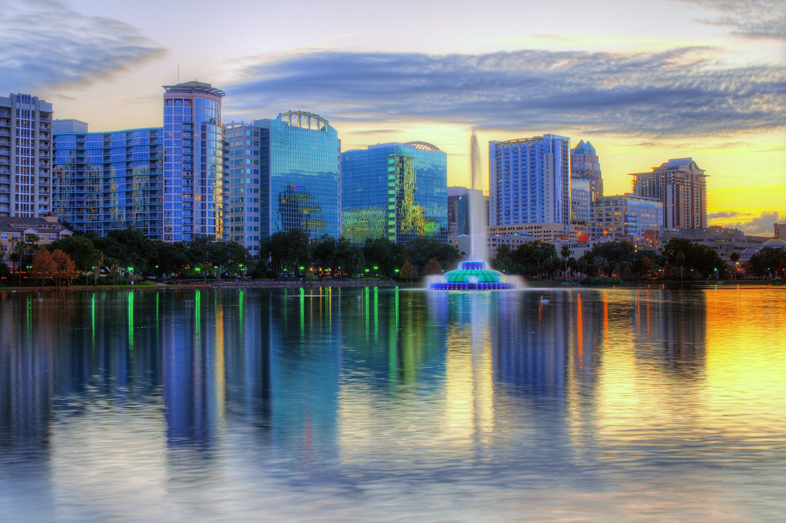 Orlando,FL Florida, SCENE on Lake Eola, The City Beautiful