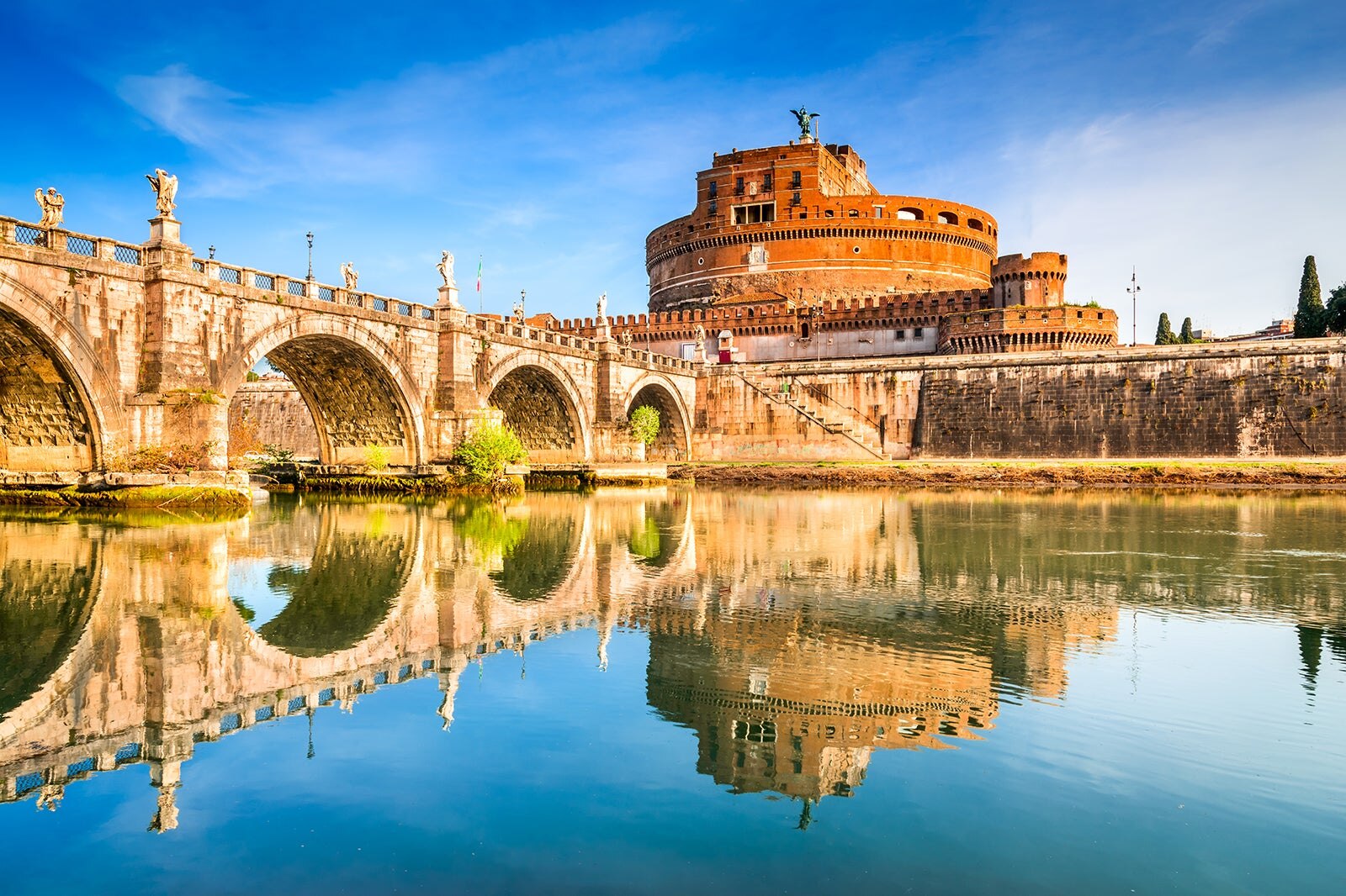 Castel Sant Angelo In Rome See A Towering Historic Mausoleum Built By 