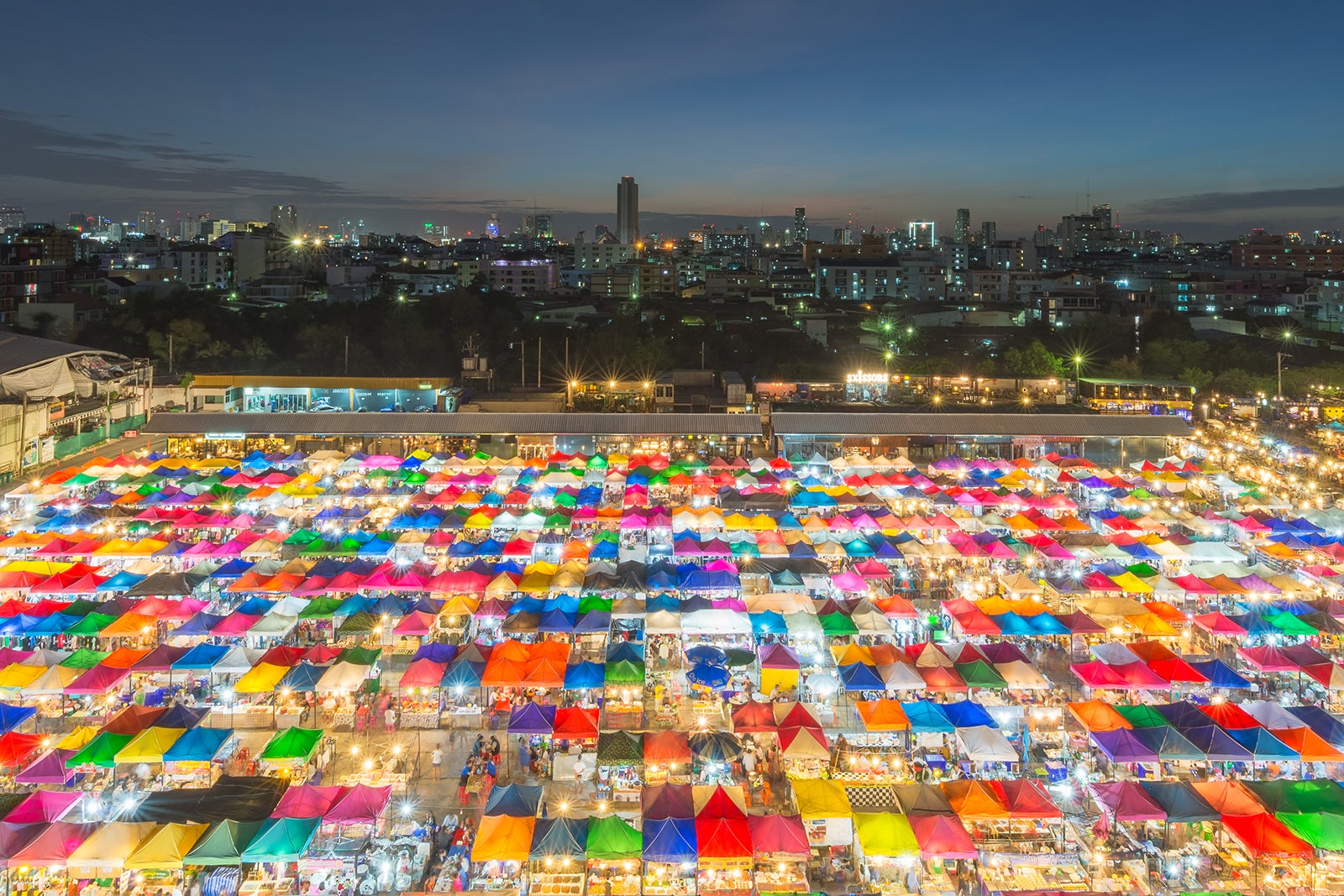 night market near safari world bangkok