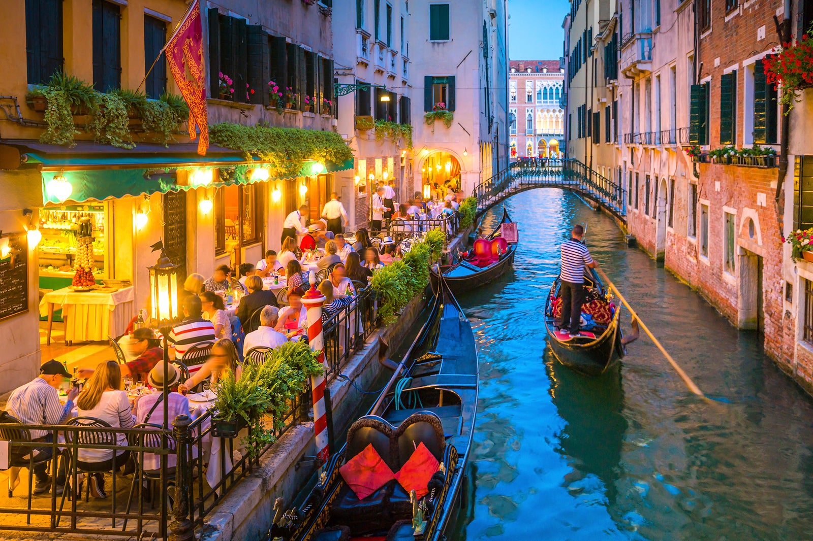 The most beautiful palaces facing the Grand Canal in Venice, italy