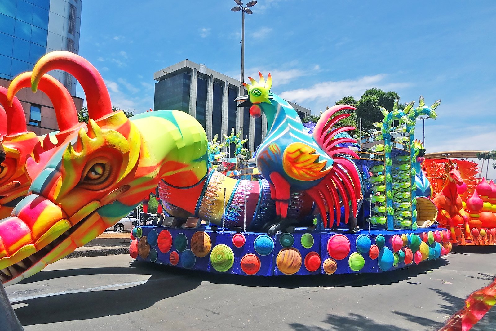 Carnival parade on the street in Rio de Janeiro ,Brazilian