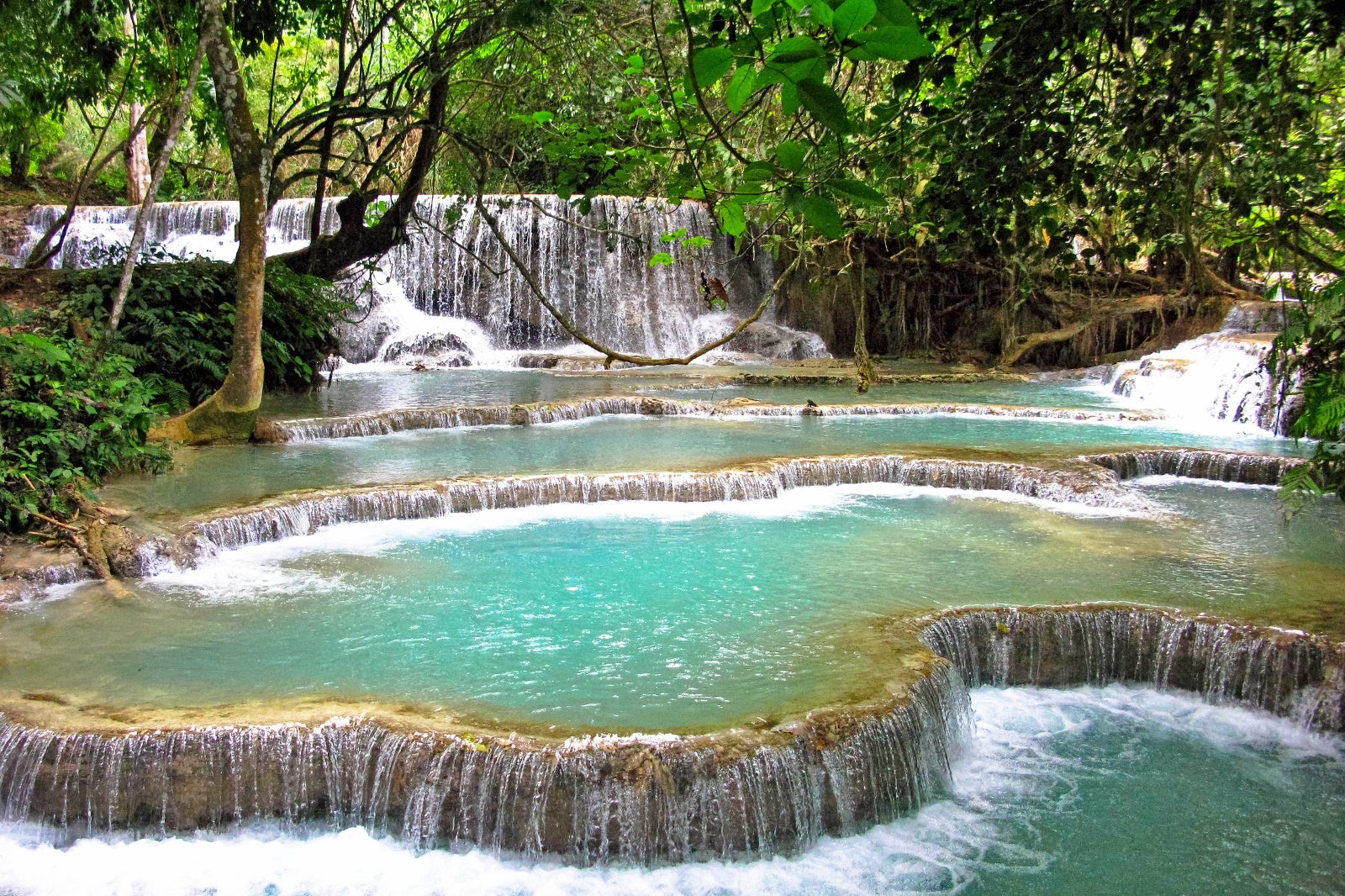 Luan Prabang Laos Tat Kuang Si Waterfall