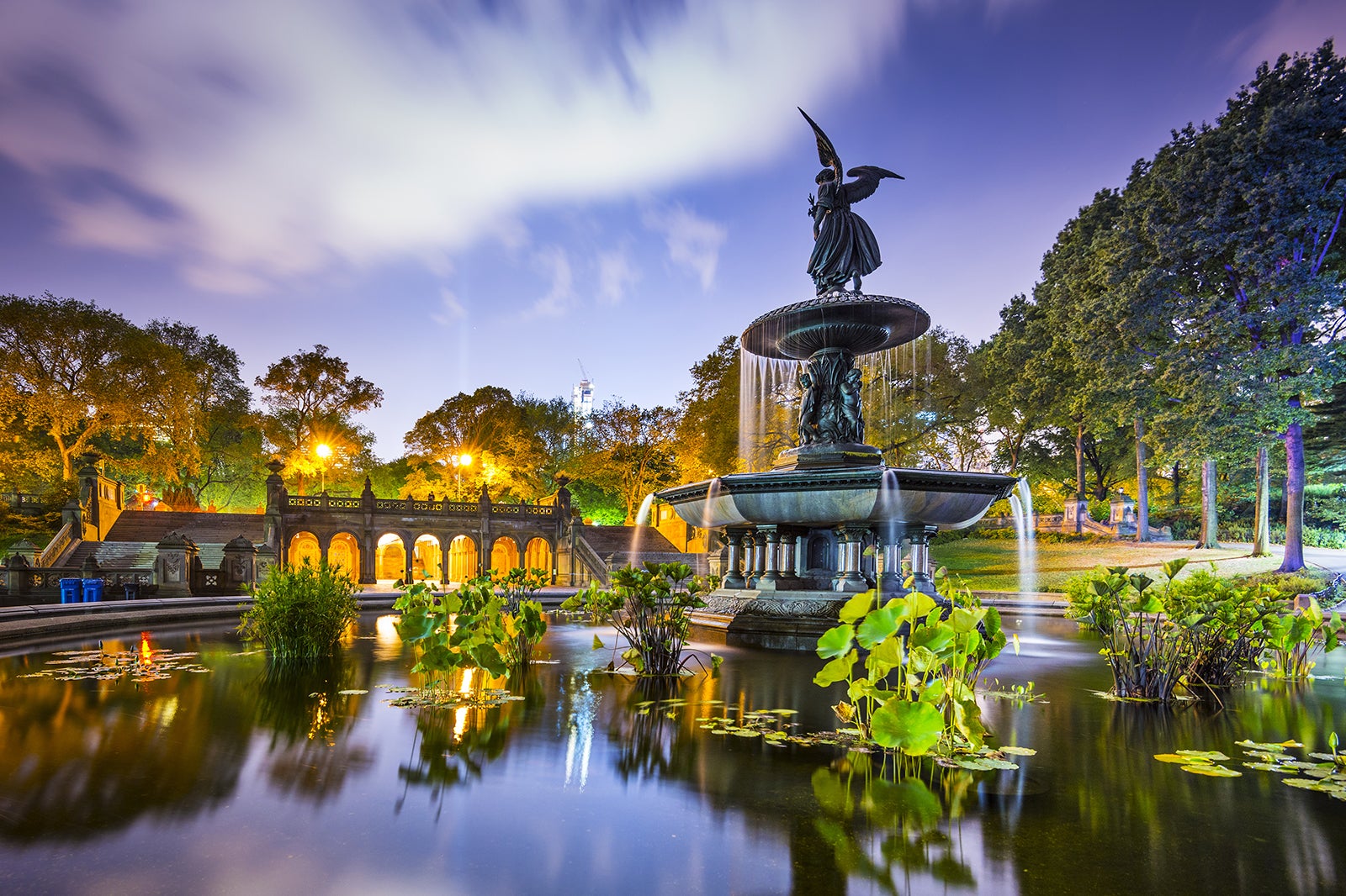 Central Park Fountain Bethesda Terrace New York City Travel 