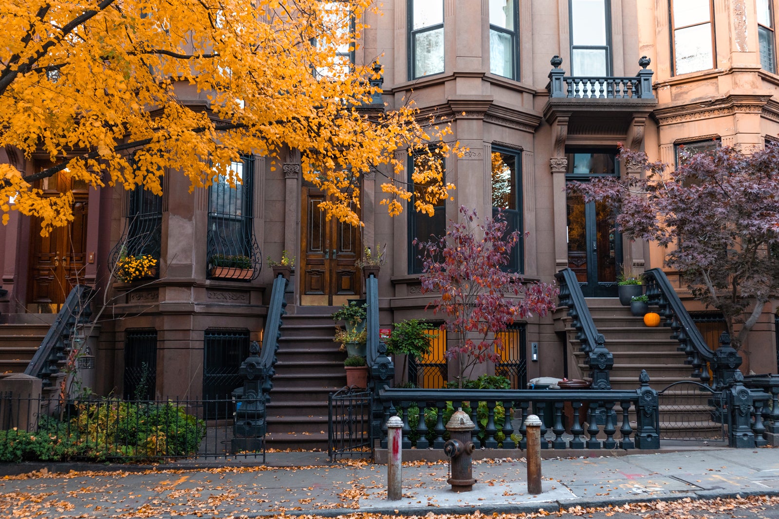 Park Slope in New York SmallTown Atmosphere with Brownstone Homes