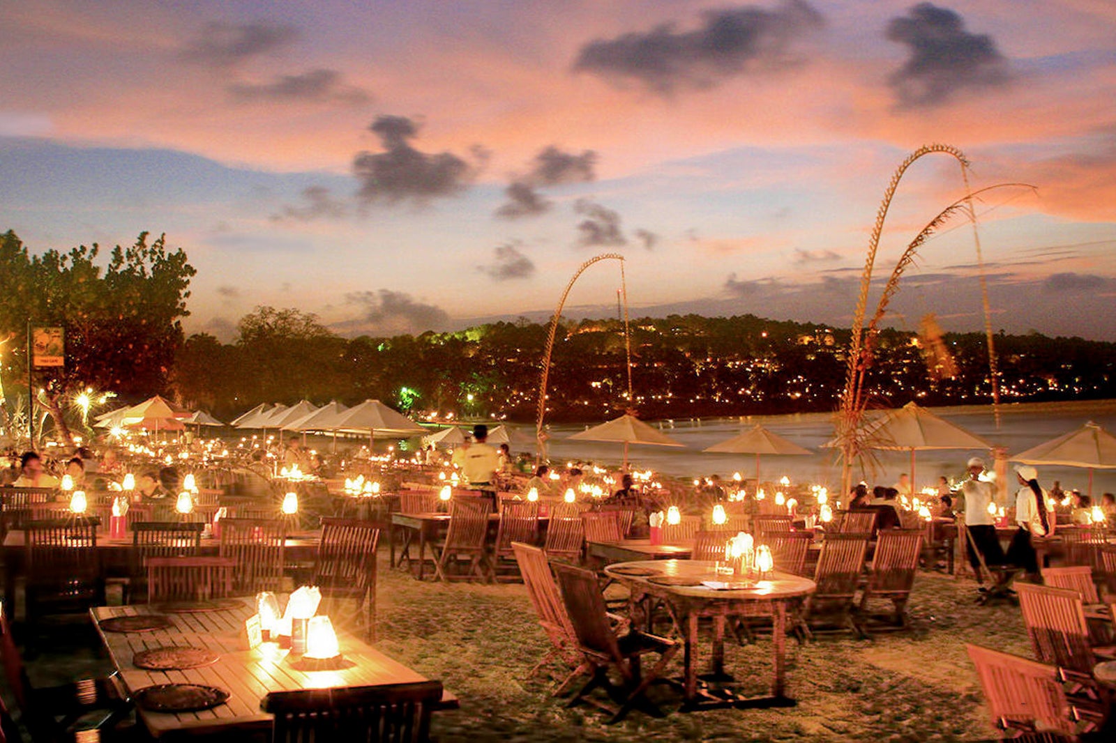 Jimbaran Seafood Cafes - Sunset and Seafood at Jimbaran Bay in Bali