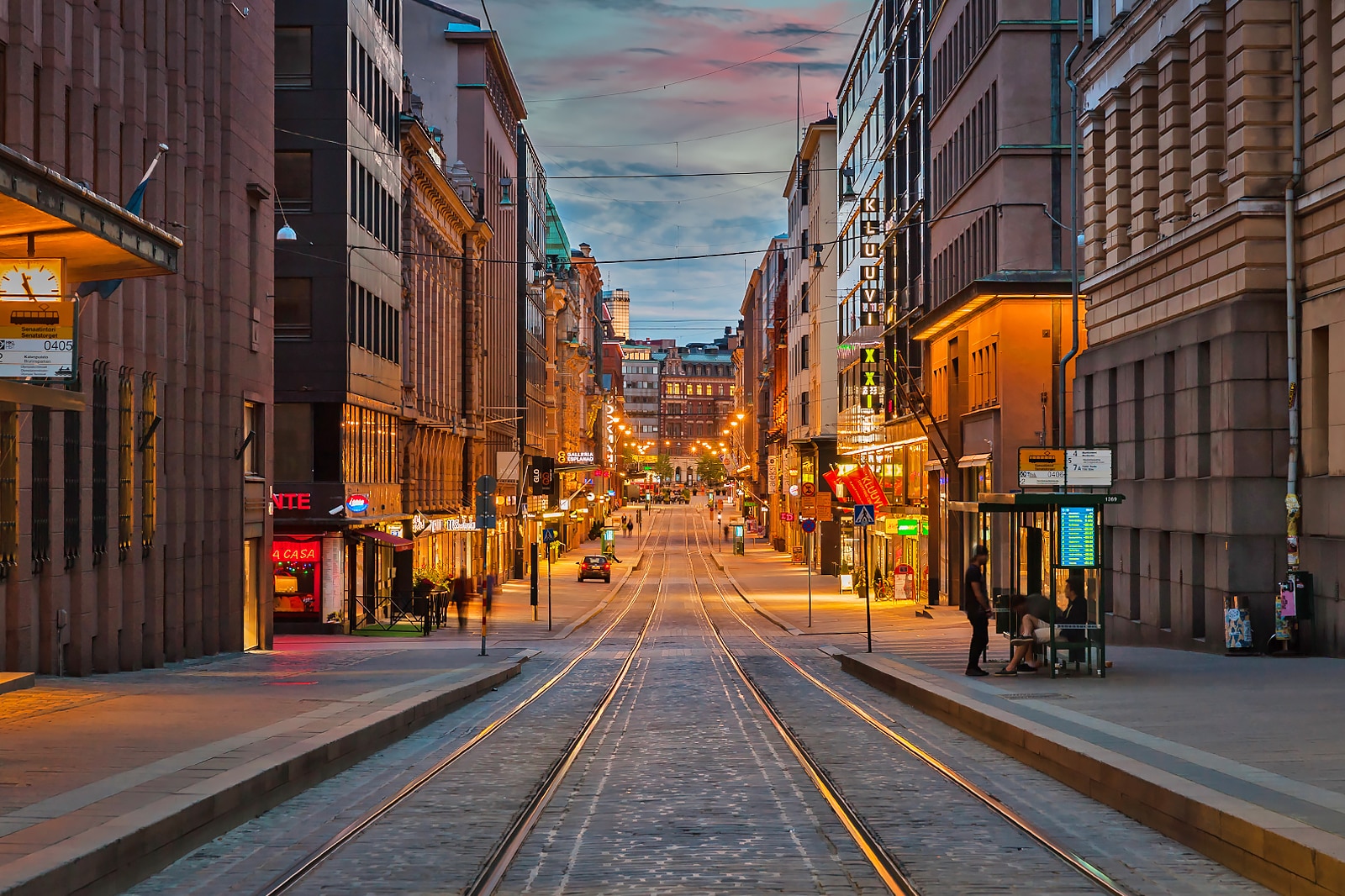 Finland City At Night