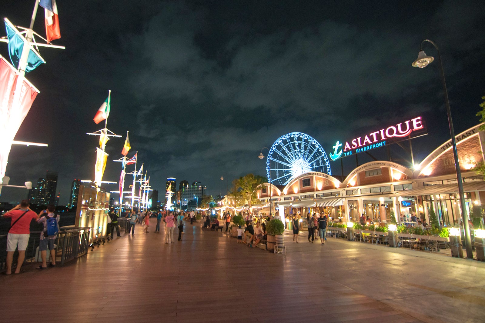 Asiatique The Riverfront in Bangkok - Night Shopping at the Bazaar by ...