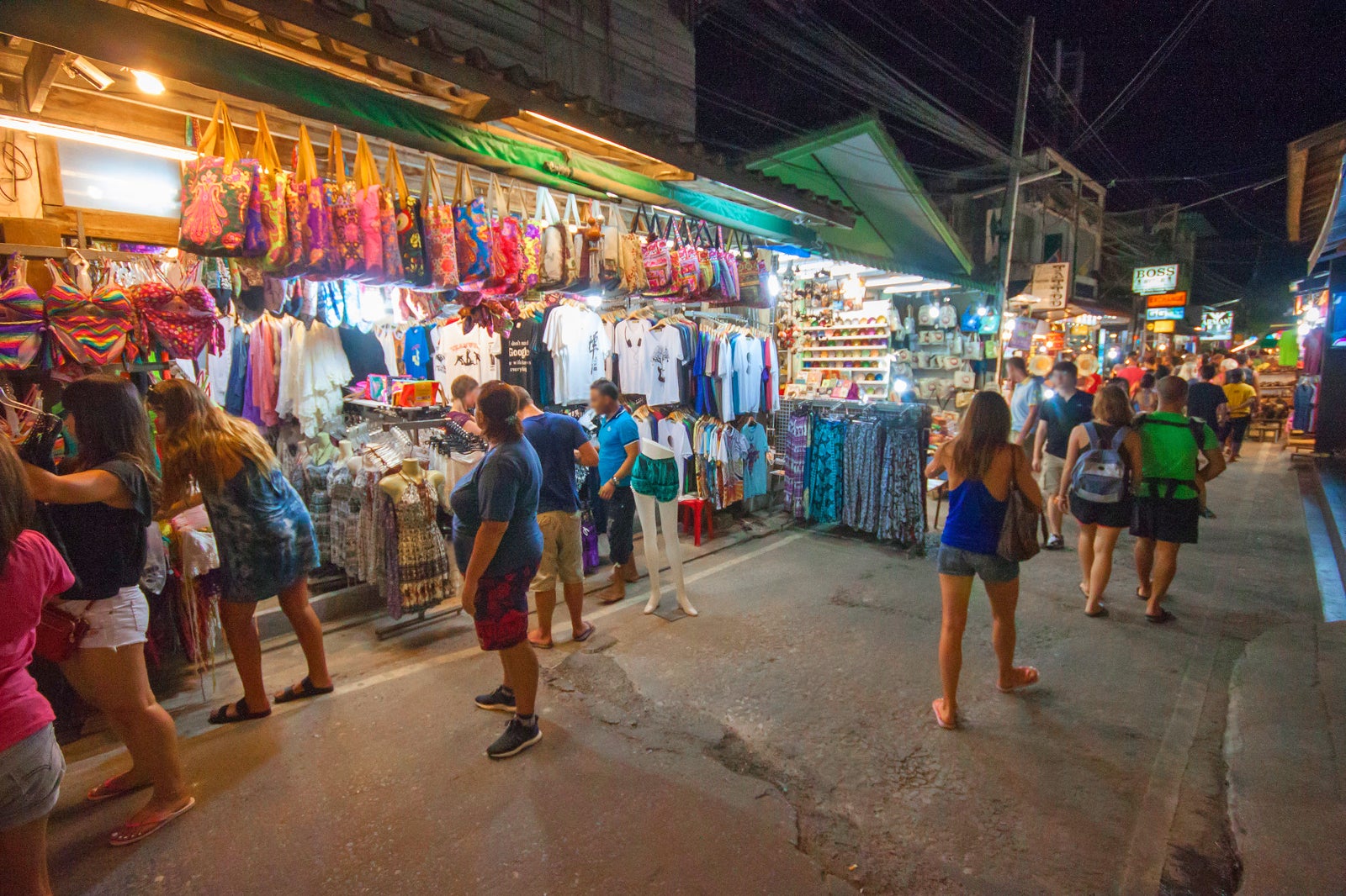 Fisherman’s Village Walking Street Weekly Market Shopping in Bophut