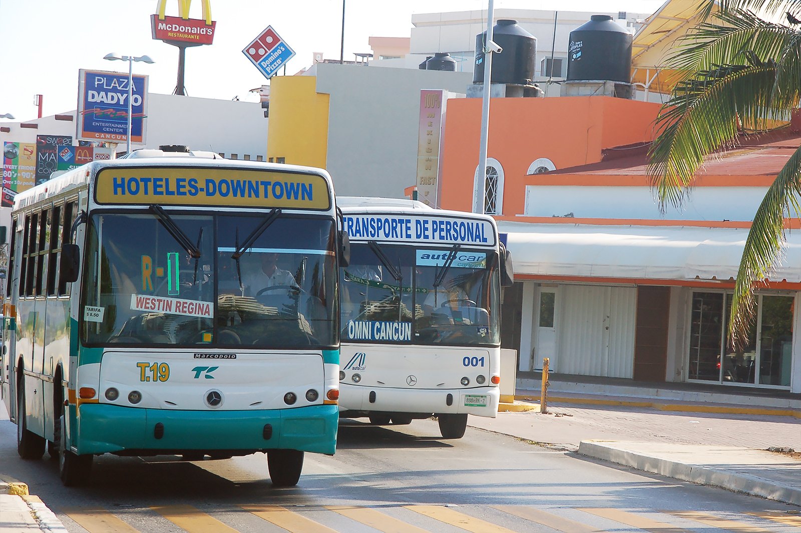 public bus transportation in cancun