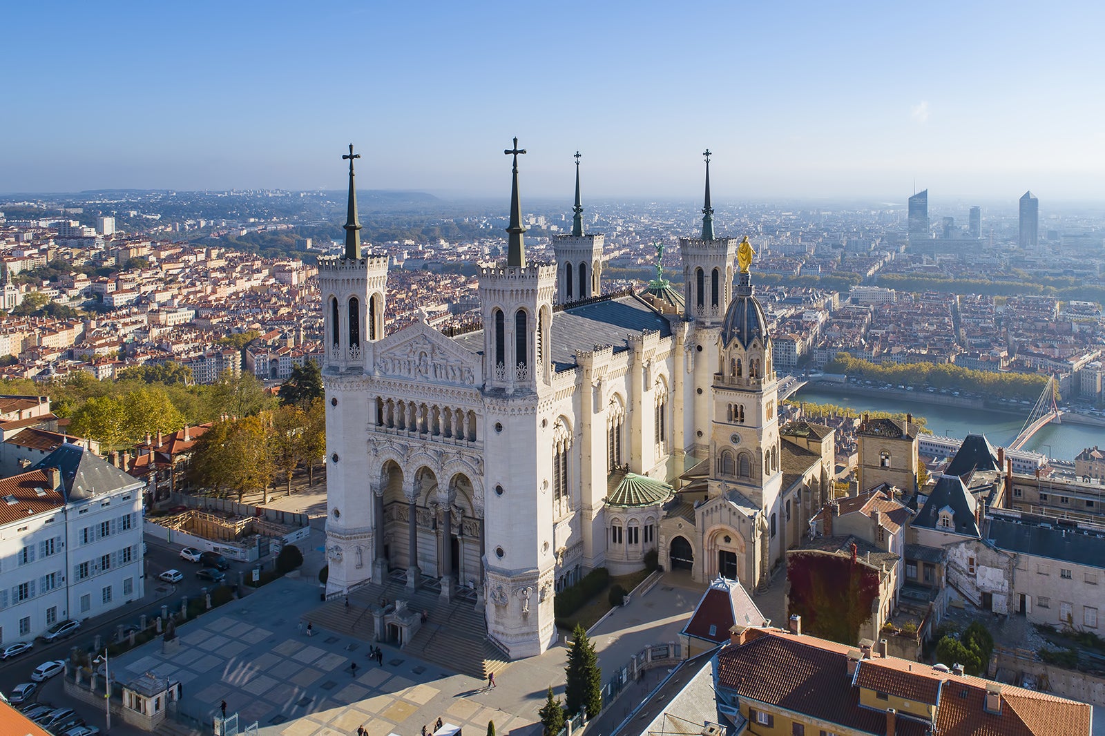 Tableau Sur Toile Basilique Notre-Dame De Fourvière Lyon – 100x57 Cm, Impression Haute Qualité, Prêt à Accrocher