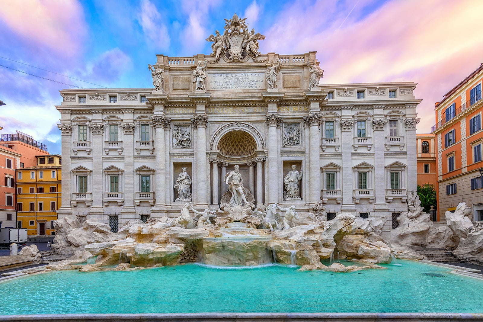 Trevi Fountain In Rome See A Massive Historic Fountain In Baroque Trevi Fountain In Rome See A Massive Historic Fountain In Baroque